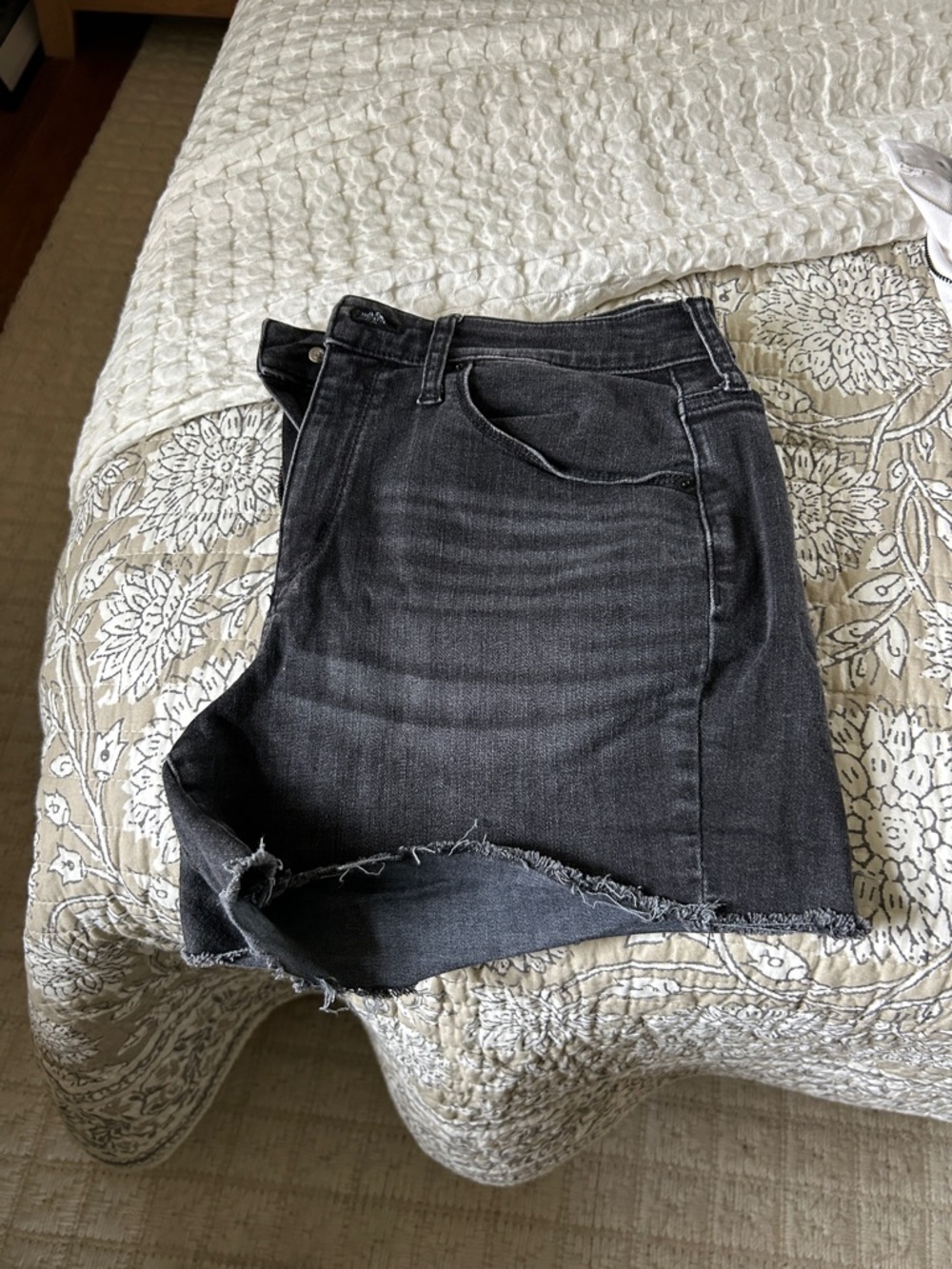 Universal Thread Black Frayed Hem Denim Shorts